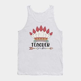 Colorful Tribal Teacher Tribe Arrow and Headdress Tank Top